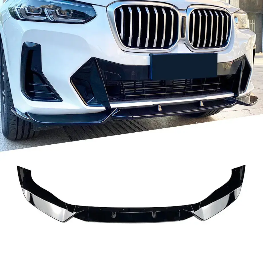 Bm X3 G01 Lci Facelift 3-Piece Gloss Black Front Spoiler 1