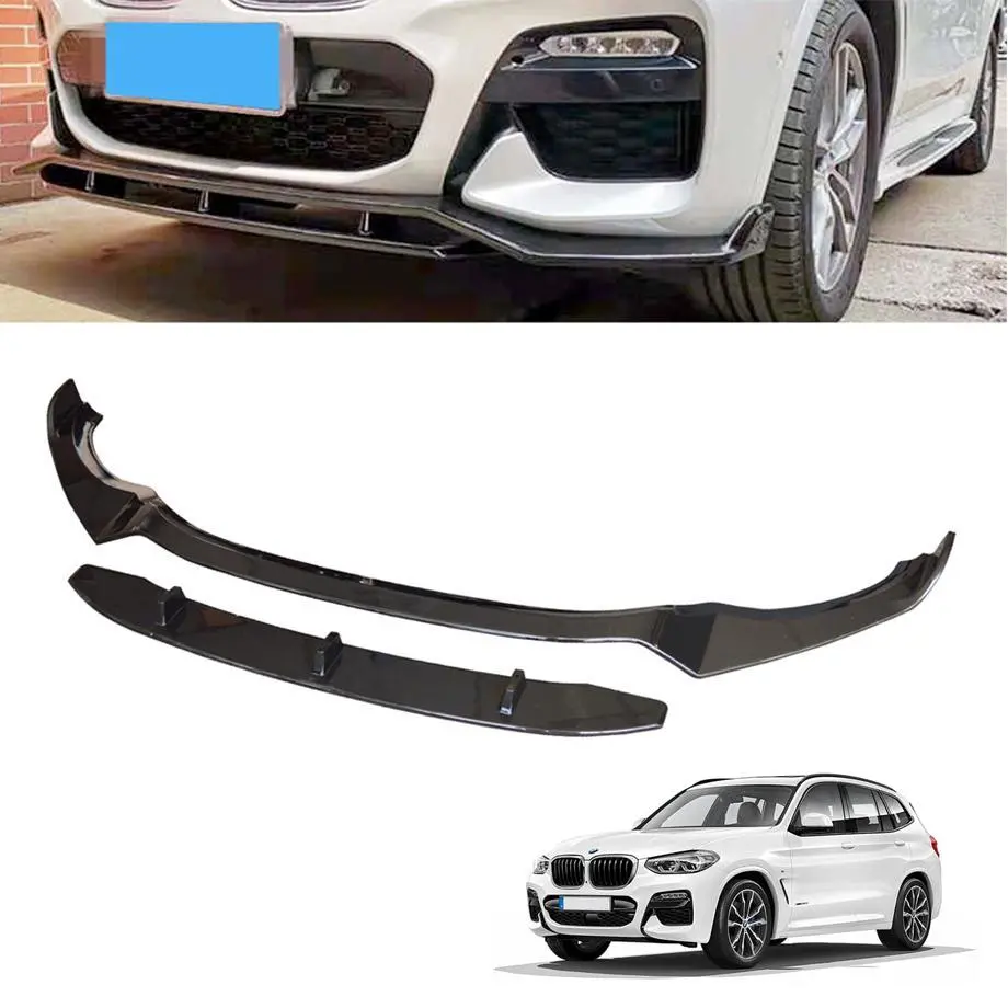 Bm X3 G01 Series 2-Piece Gloss Black Front Spoiler 1