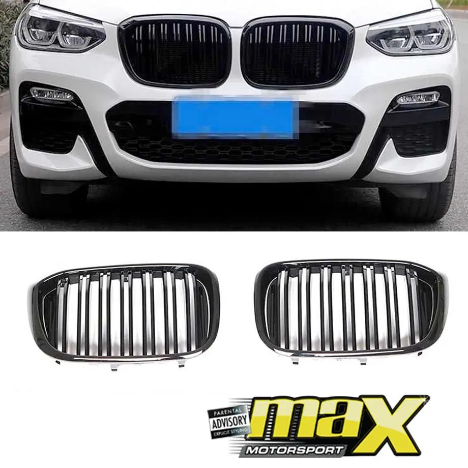 Bm X3 G01-Series Piano Black Double Kidney Grille (14 Slat) 1