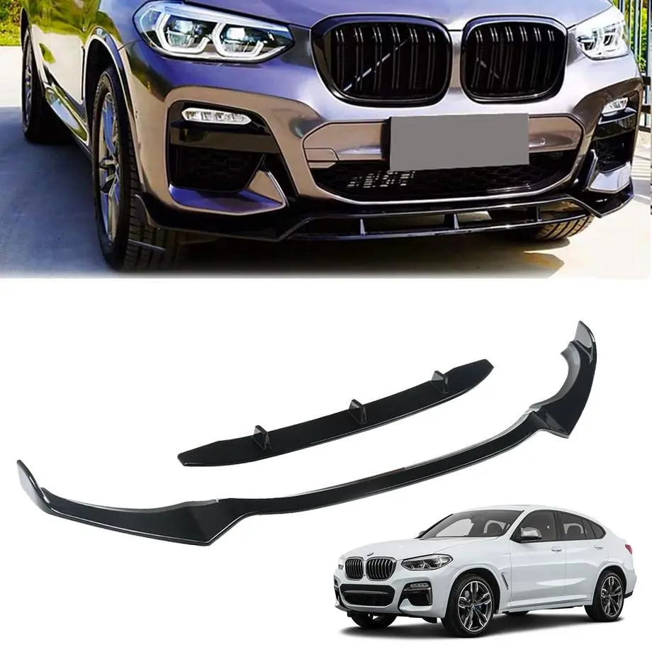 Bm X4 G02 Series 2-Piece Gloss Black Front Spoiler 1