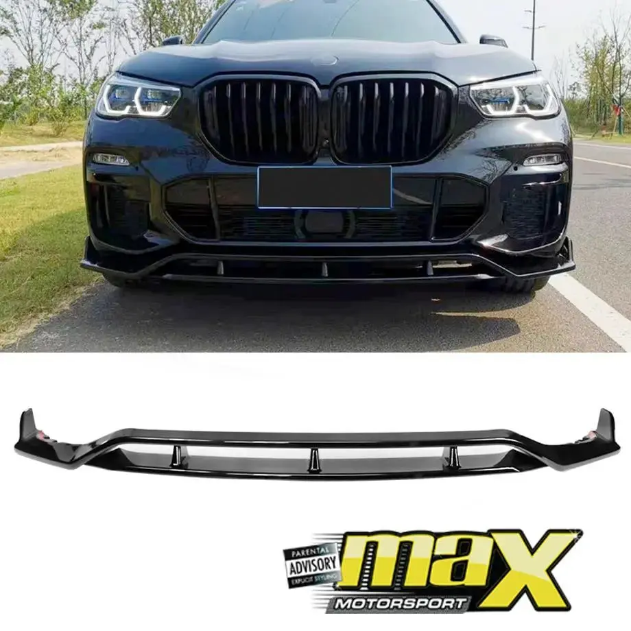 Bm X5 G05 Series Gloss Black 2-Piece Front Spoiler 1