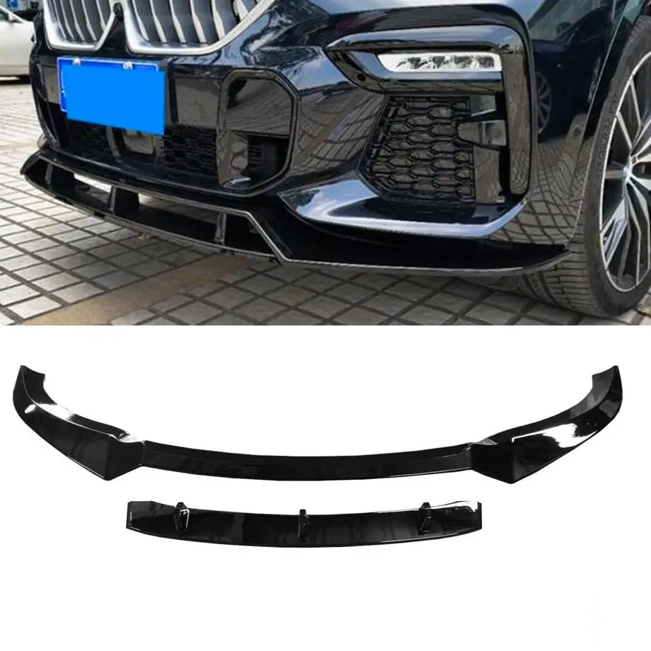 Bm X6 G06 Series 2-Piece Gloss Black Front Spoiler 1