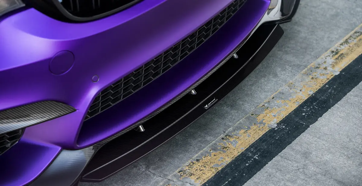 Vorsteiner 2014+ Bmw M3/M4 (F8x) Vrs Gts-V Front Add On Spoiler Carbon Fiber Pp 2X2 Glossy 1