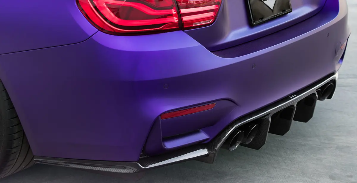 Vorsteiner 2014+ Bmw M3/M4 (F8x) Vrs Gts-V Rear Diffuser Carbon Fiber Pp 2X2 Glossy 1