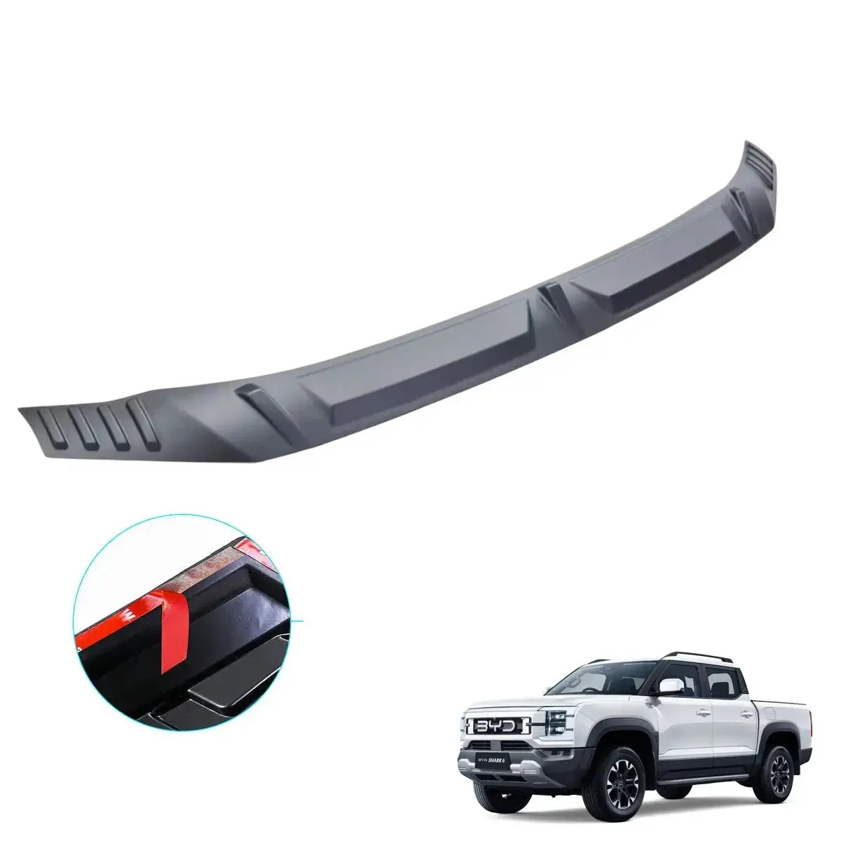 Byd Shark 6 (25-On) Gravel Style Stick-On Bonnet Guard - Matte Black 1