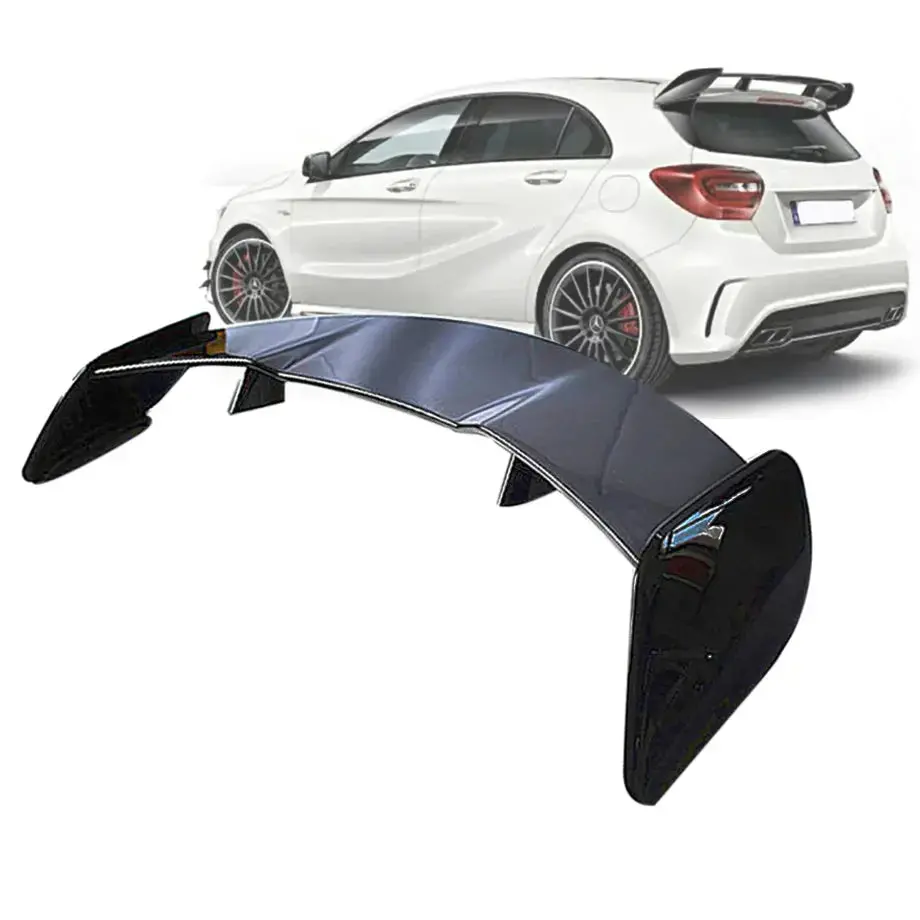 Merc A45 (W176) Amg Style Gloss Black Plastic Roof Spoiler 1