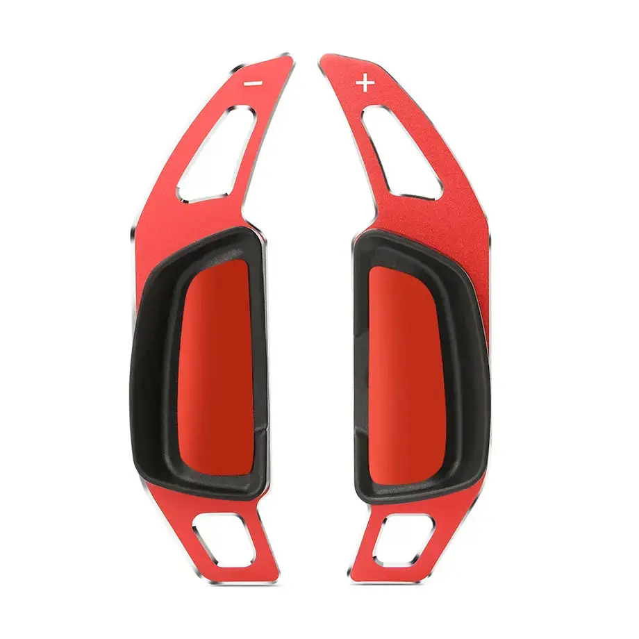 Benz Brushed Aluminium Paddle Shift Extensions (Red) 1