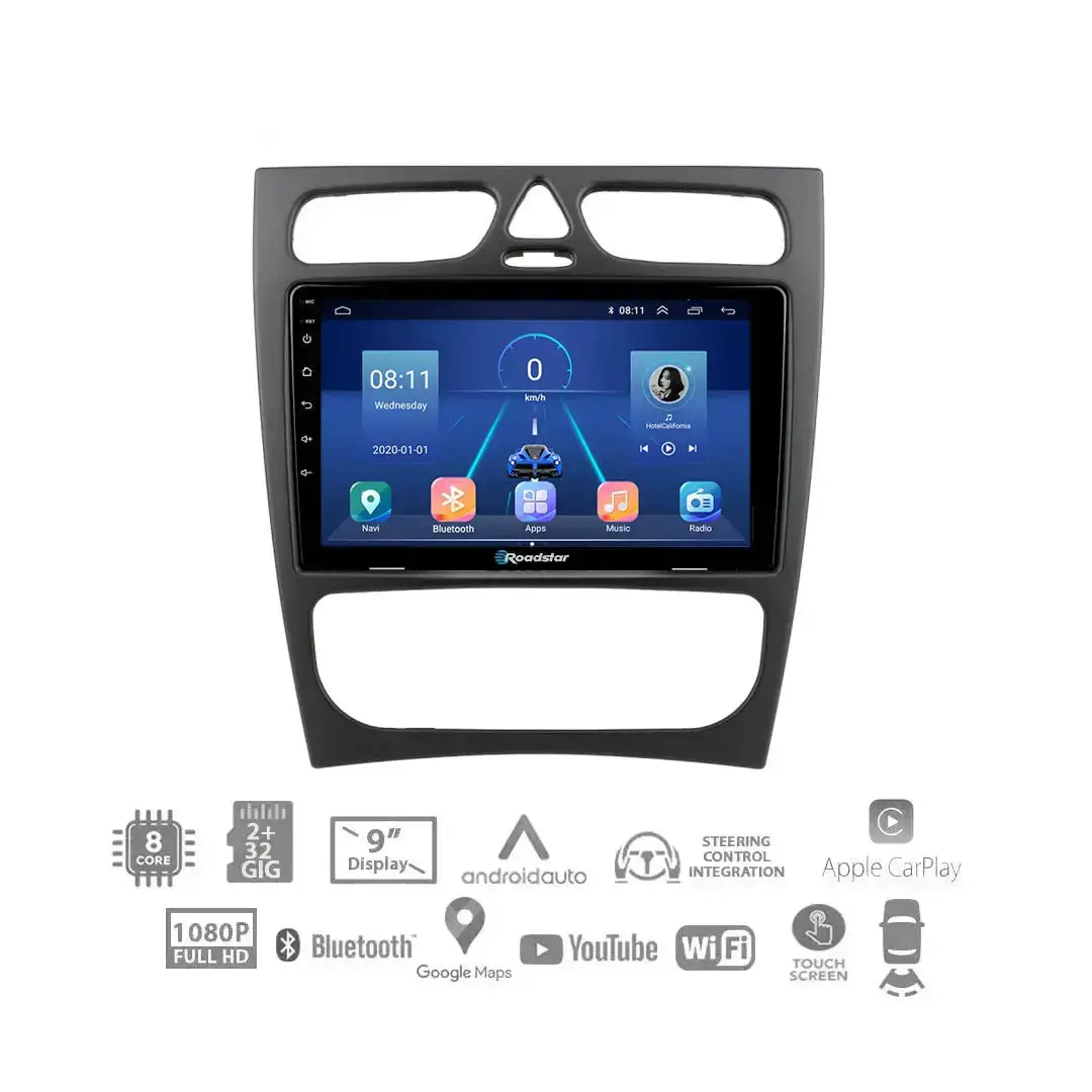 Benz Clk Class W209 (02-06) - 9 Inch Roadstar Android Entertainment & Gps System 1