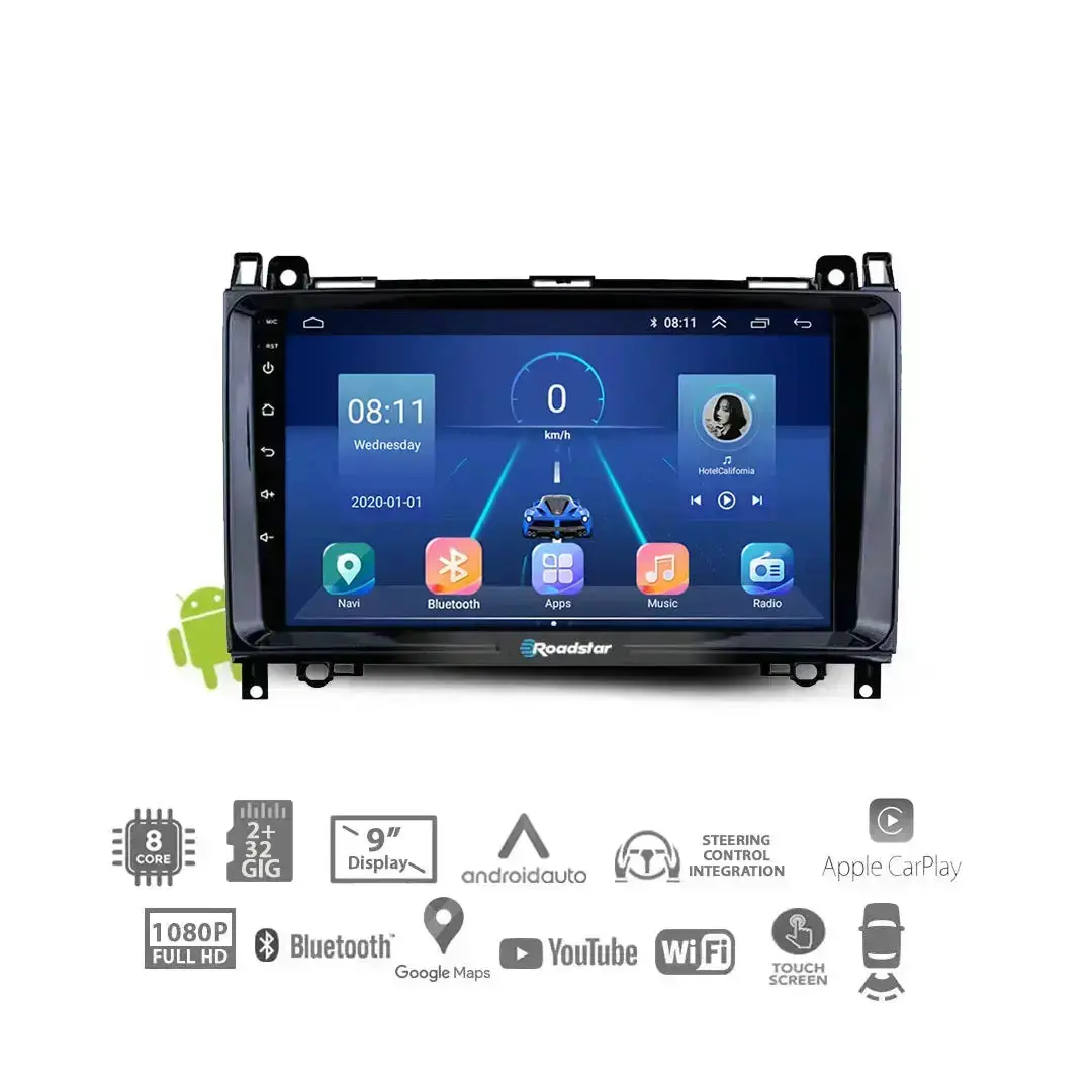 Benz A Class W169 (05-12) - 9 Inch Roadstar Android Entertainment & Gps System 1