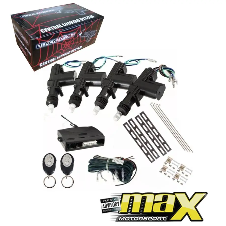 Black Spider 4 Door Central Locking System With Remote 1