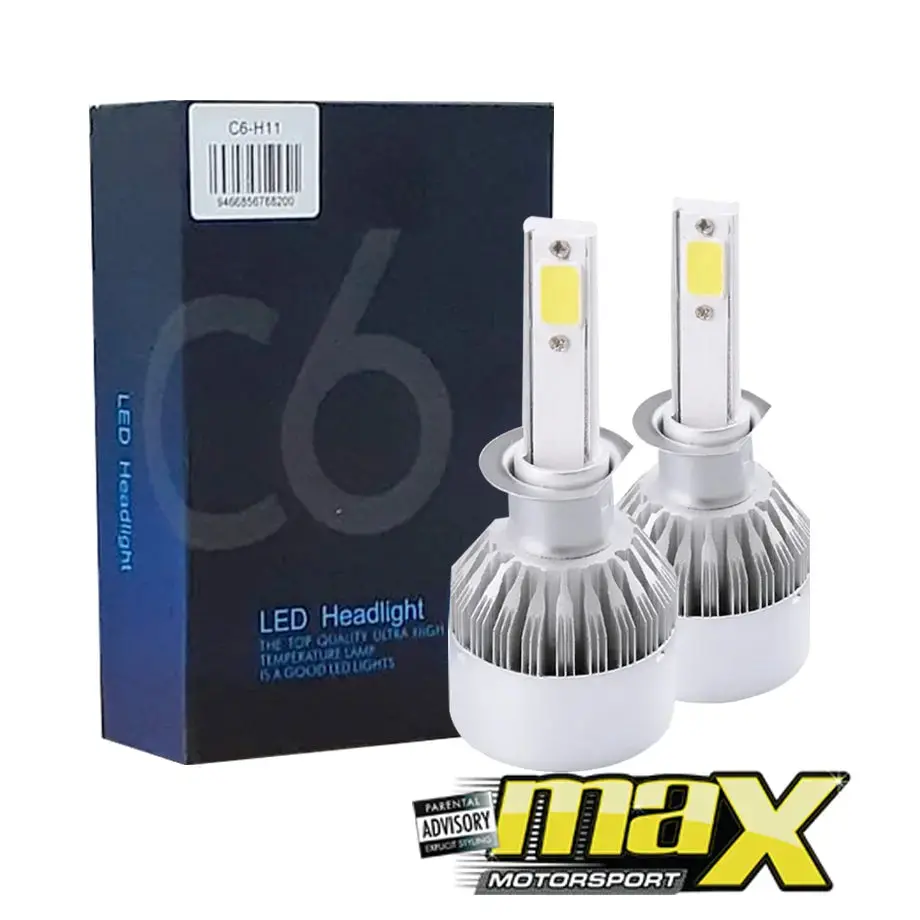 C6 Led Headlight Bulb Kit - H11 1
