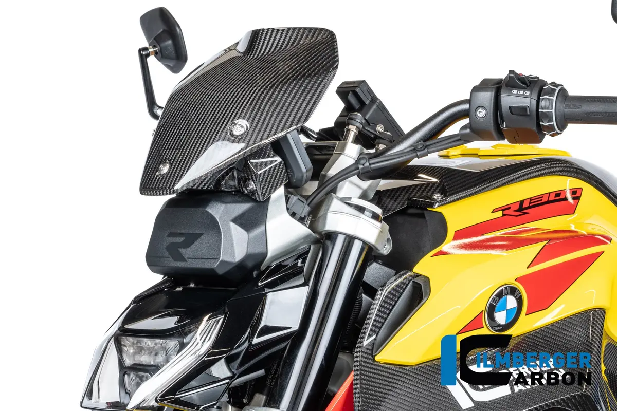 Windshield With Holder Carbon Glossy Bmw R 1300 R 1