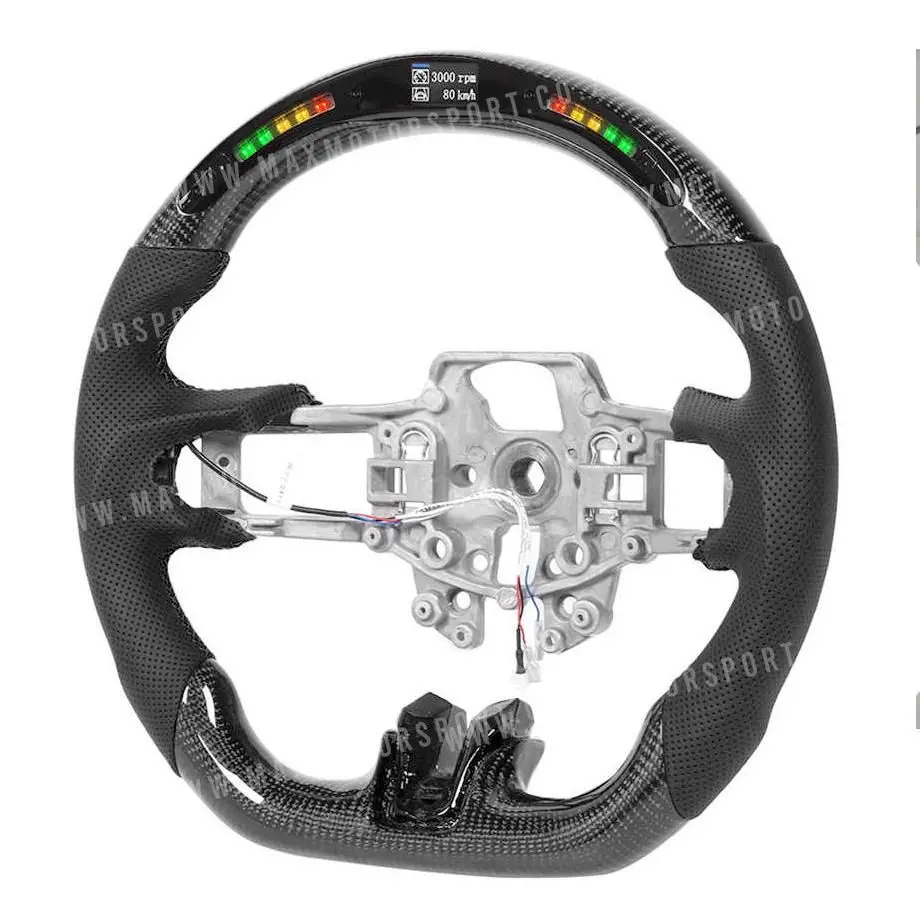 Carbon Fibre Steering Wheel With Led Shift Light Display - Suitable To Fit Mustang (2018-On) 1