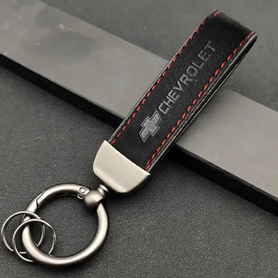 Chevrolet Logo Suede Key Ring 1