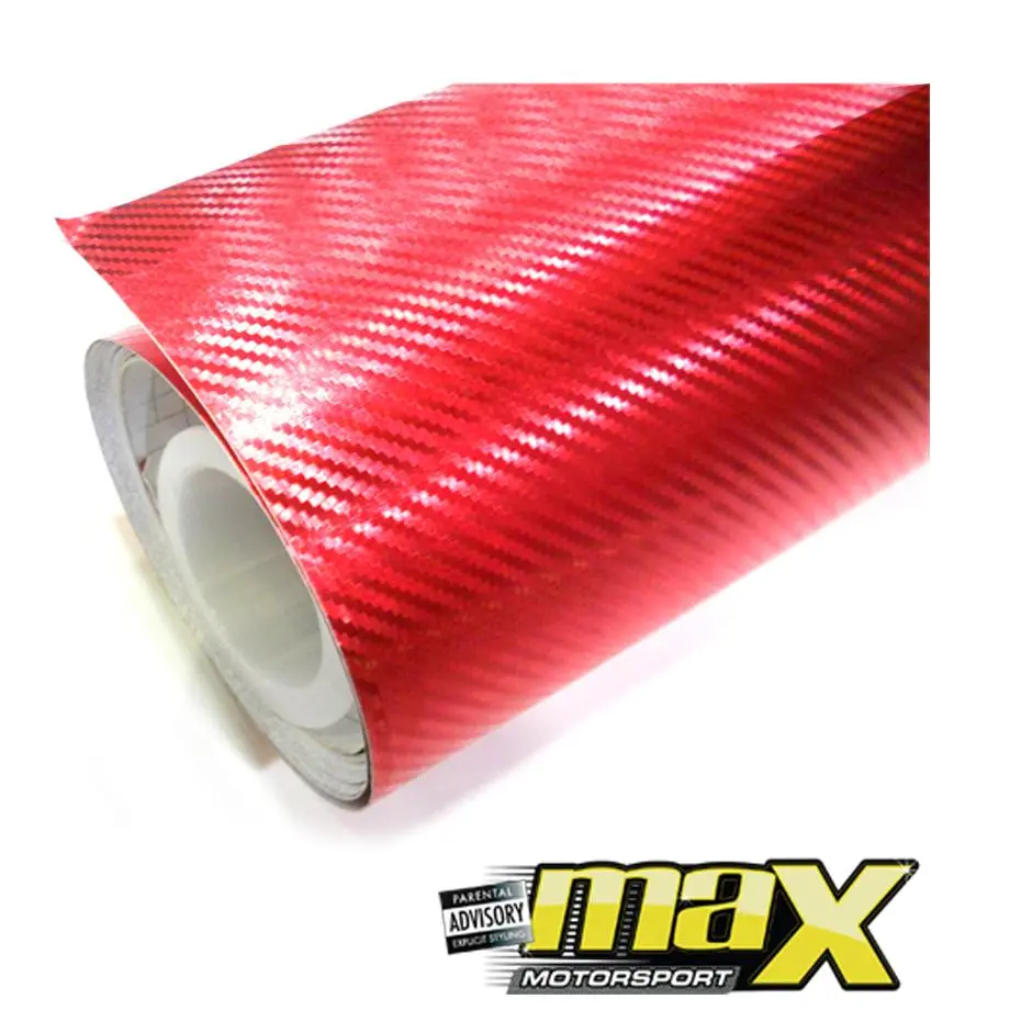 Red Carbon Fibre Style Vinyl Wrap 1