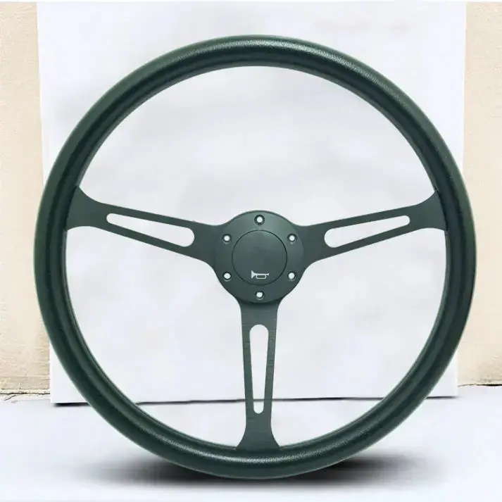 Classic 3-Spoke Racing Style Steering Wheel (380Mm) 1