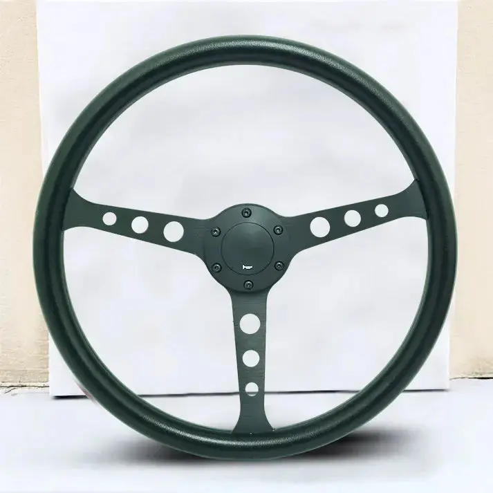 Classic 3-Spoke Racing Style Steering Wheel (380Mm) 1