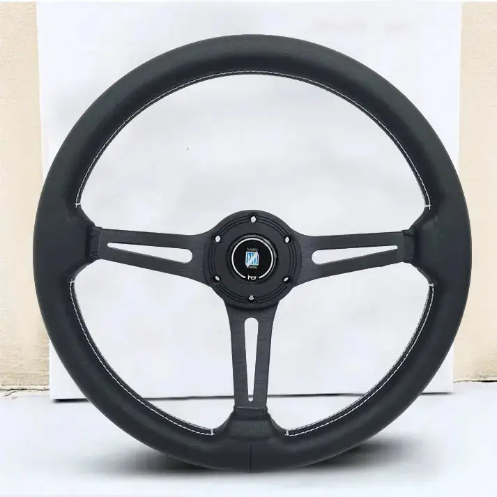 Classic Racing Style Leather Steering Wheel (350Mm) 1