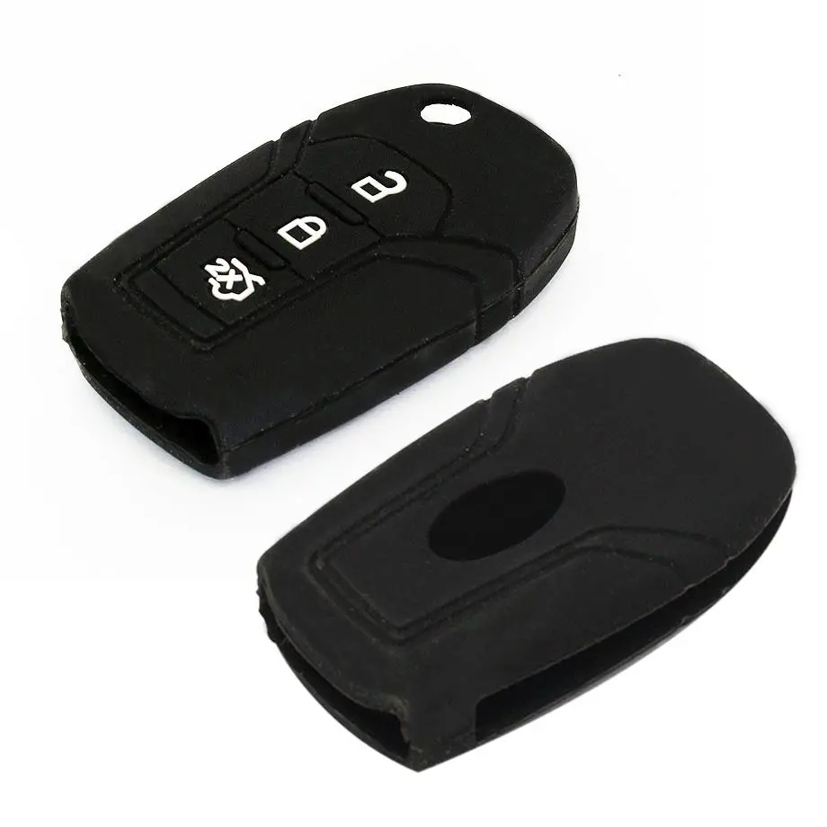 Non Oem - Ford Silicone 3-Button Key Cover - Black 1