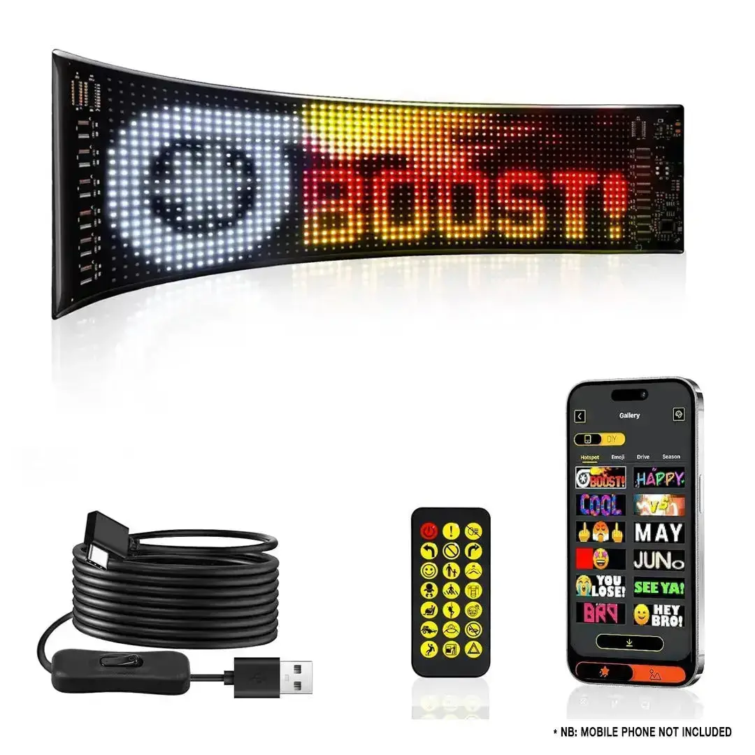 Customisable App Controlled Led Matrix Panel Display Screen - (100Mm X 350Mm) 1