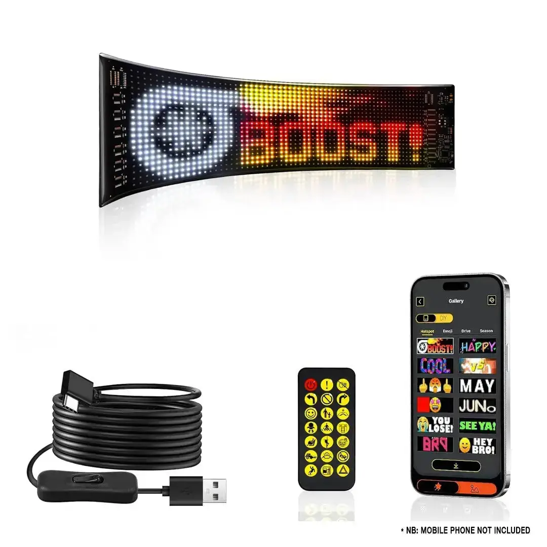 Customisable App Controlled Matrix Led Panel Display Screen - (173Mm X 70Mm) 1