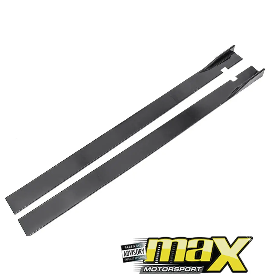 Universal Matte Black Plastic Side Skirt Extensions 1