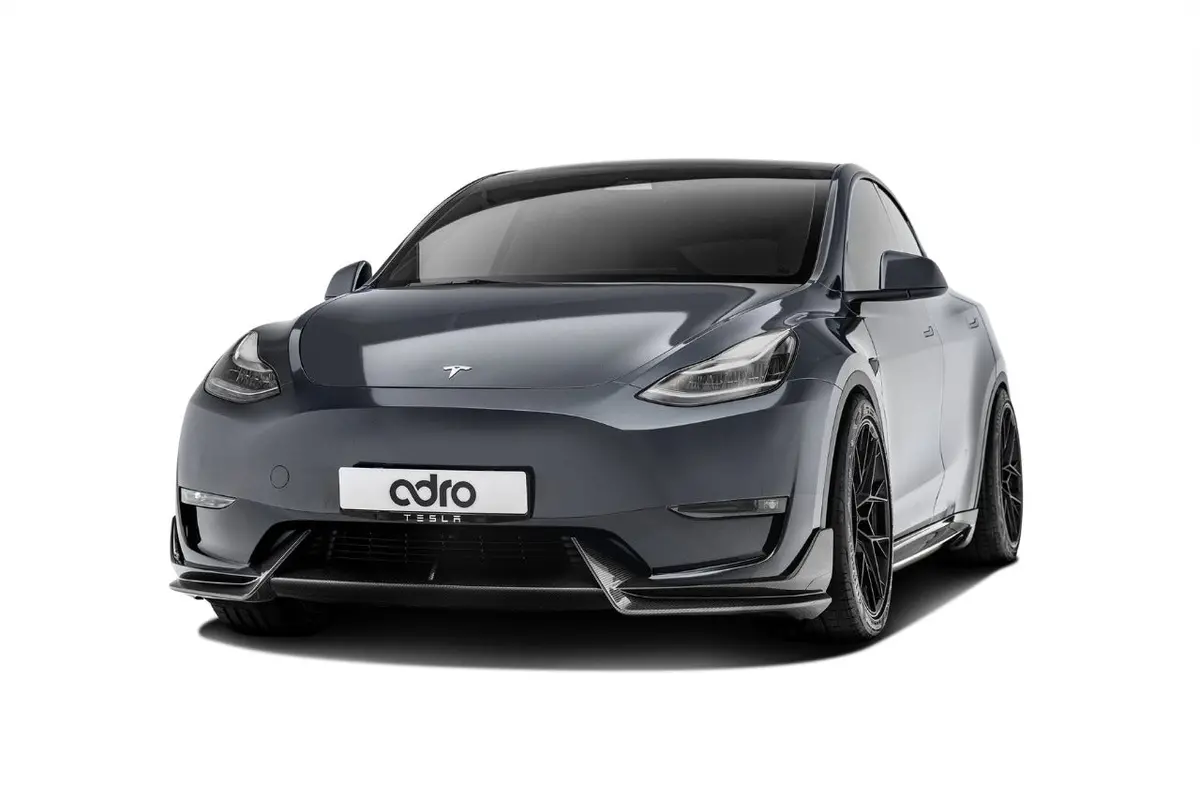 Adro Tesla Model Y Premium Prepreg Carbon Fiber Front Lip 1
