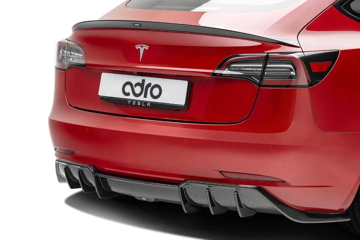 Adro Tesla Model 3 Premium Prepreg Carbon Fiber Rear Diffuser 1