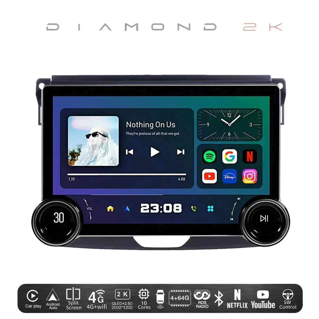 Diamond 2K - 11.5 Inch Dual Knob Android Multimedia Entertainment Unit -  Ford Ranger T7 (15-21) 1