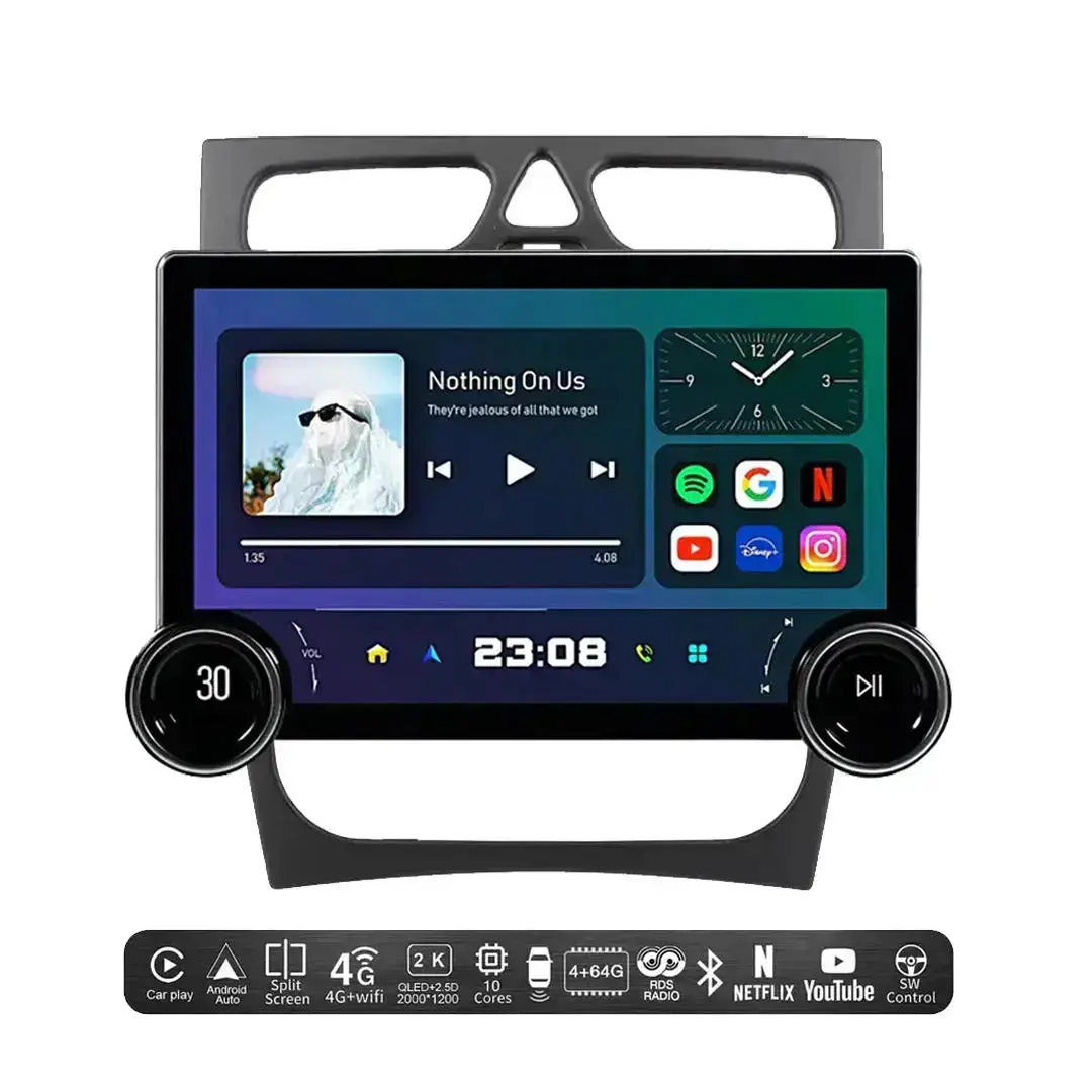 Diamond 2K - 11.5 Inch Dual Knob Android Multimedia Entertainment Unit - Benz Clk Class W209 (02-06) Models 1