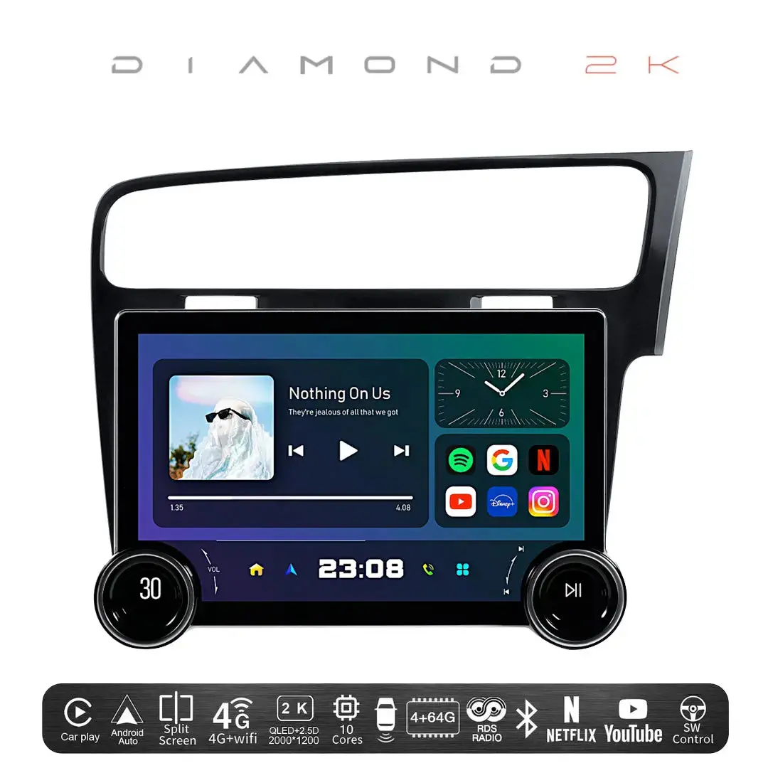 Diamond 2K - 11.5 Inch Dual Knob Android Multimedia Entertainment Unit - Vw Golf 7 1