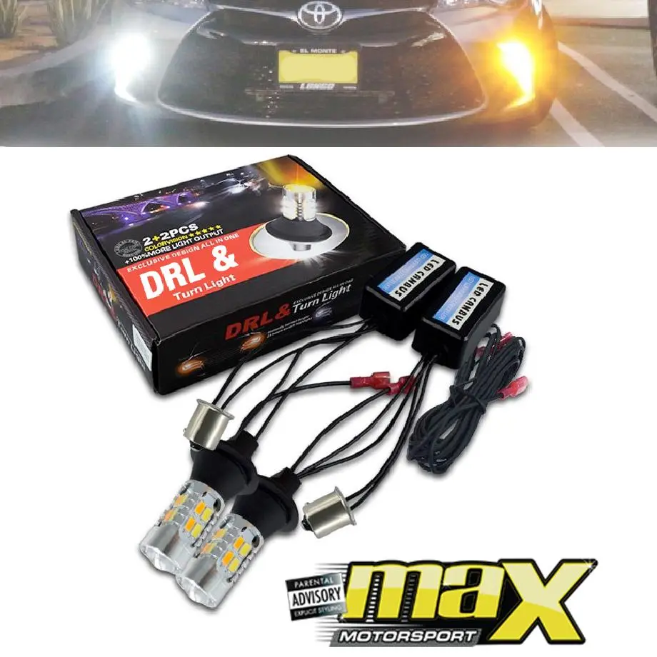 Dual Function Led Drl Bulb With Indicator Light And Canbus (Offset Pin) 1