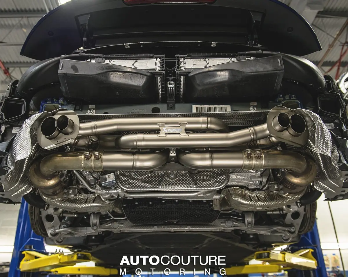 Akrapovic 2019+ Porsche 911 Carrera (992 W/Sport Exhaust) Slip-On Line (Titanium) 1