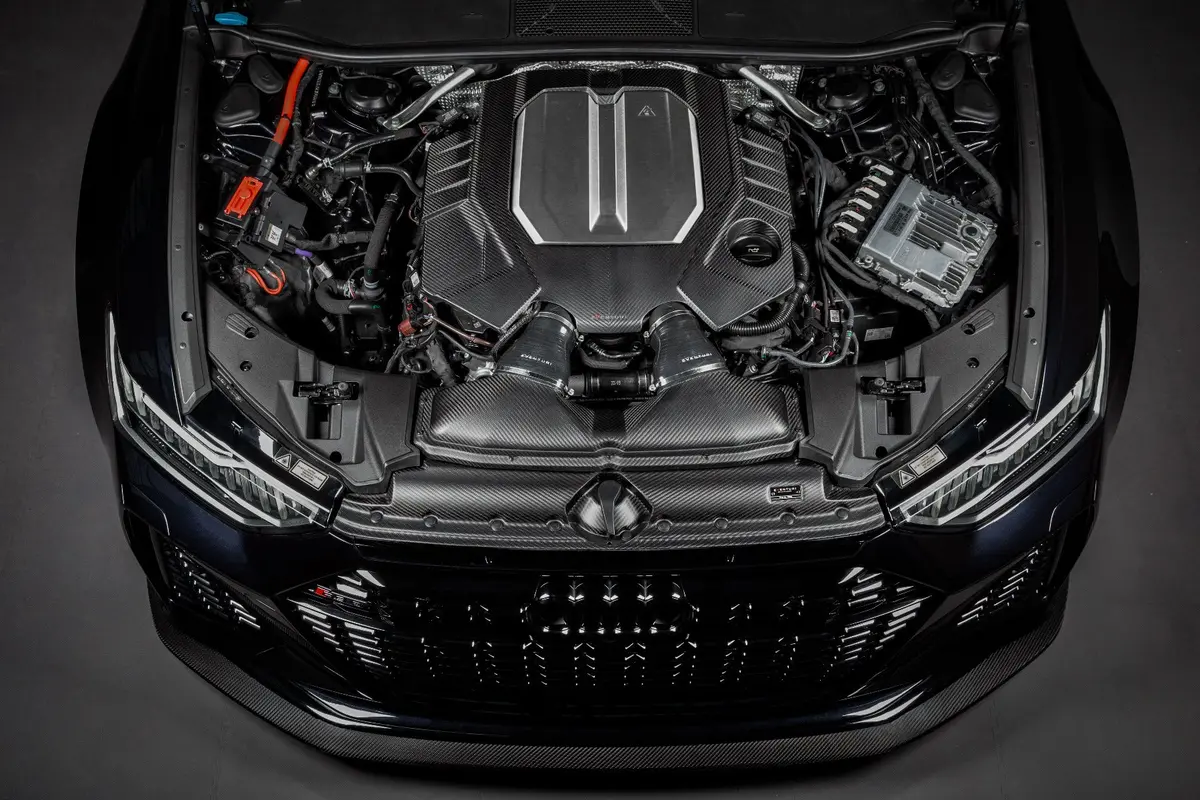 Audi C8 Rs6 Rs7 Black Carbon Engine Cover Matte 1