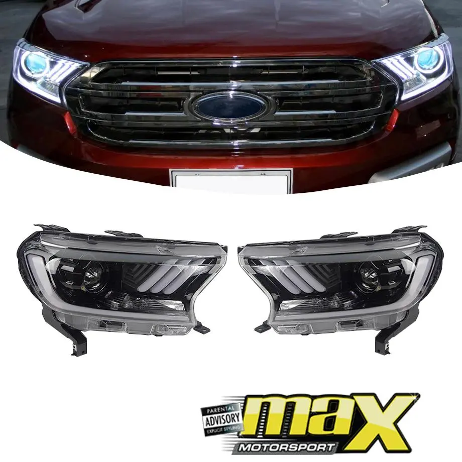 Everest (16-On) Mustang Style Drl Led Projector Headlight With Indicator Function 1