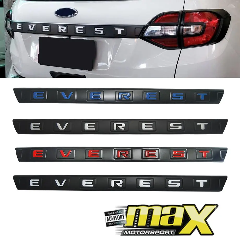 Everest (16-22) Plastic Tailgate Trim With Logo 1