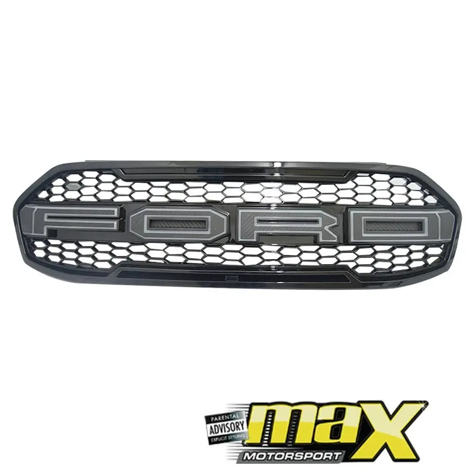 Everest (2015-On) Led Light Up Grille With Carbon Lettering 1