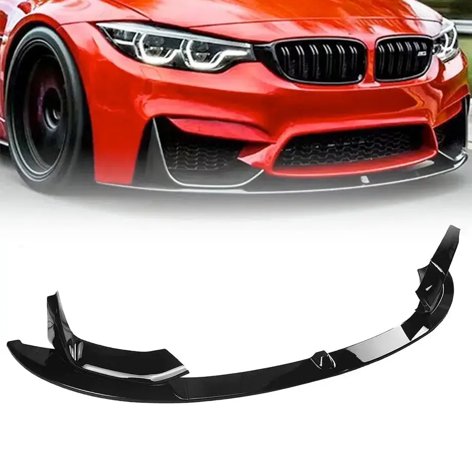 Bm F80 M3 / F82 M4 Performance Style Gloss Black 4-Piece Front Spoiler 1