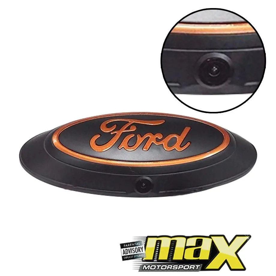 Ford Ranger Tailgate Emblem Reverse Camera (Black & Orange) 1