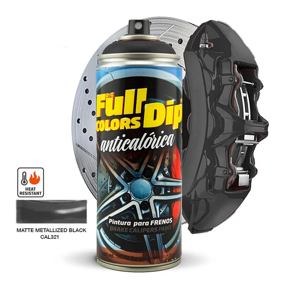 Full Dip High Heat Caliper Paint 400Ml - Matte Metallized Black 1
