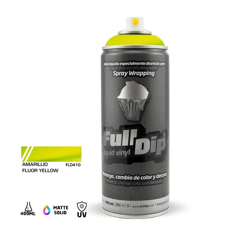 Full Dip Liquid Vinyl Spray Paint 400Ml - Amarillio Yellow 1