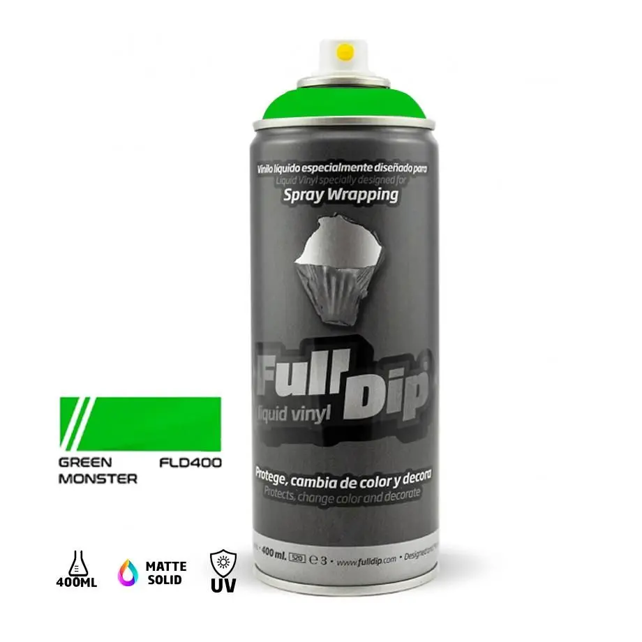 Full Dip Liquid Vinyl Spray Paint 400Ml - Green Monster 1