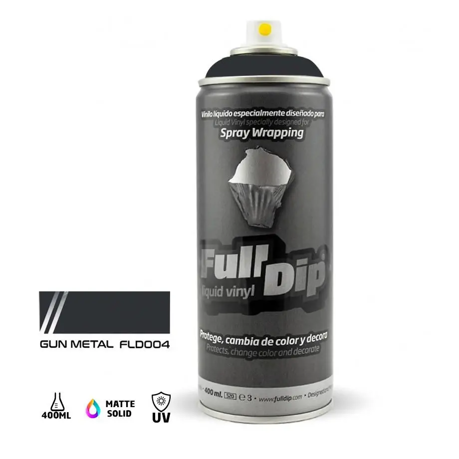 Full Dip Liquid Vinyl Spray Paint 400Ml - Gunmetal 1