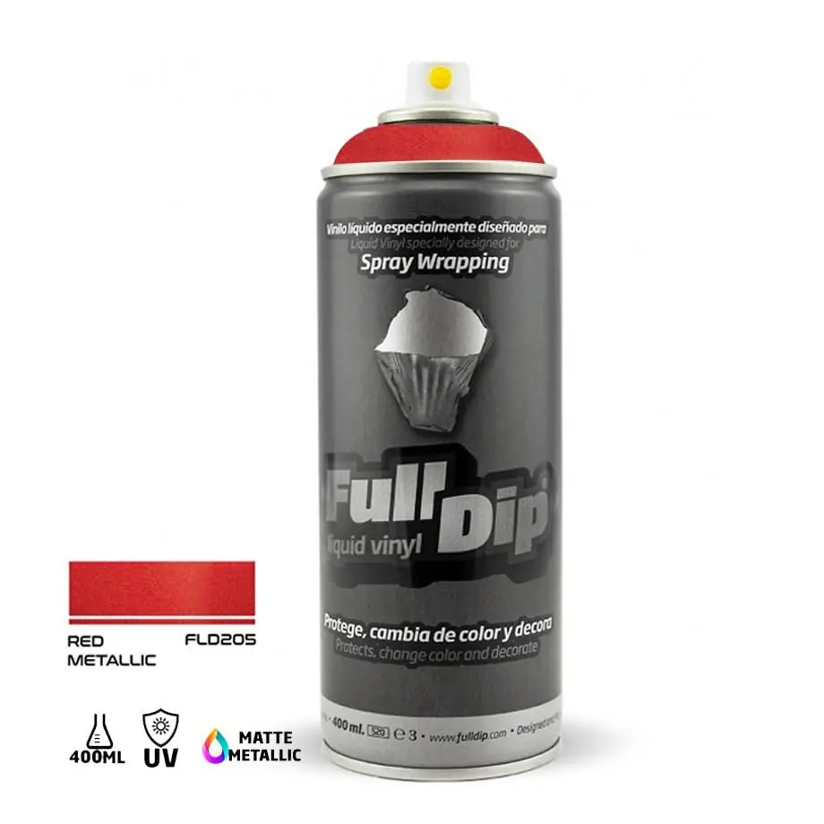 Full Dip Liquid Vinyl Spray Paint 400Ml - Red Metallic 1