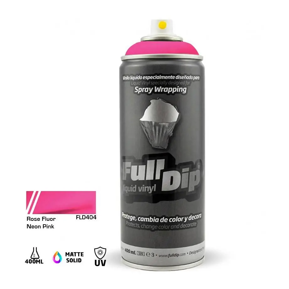 Full Dip Liquid Vinyl Spray Paint 400Ml - Neon Pink 1