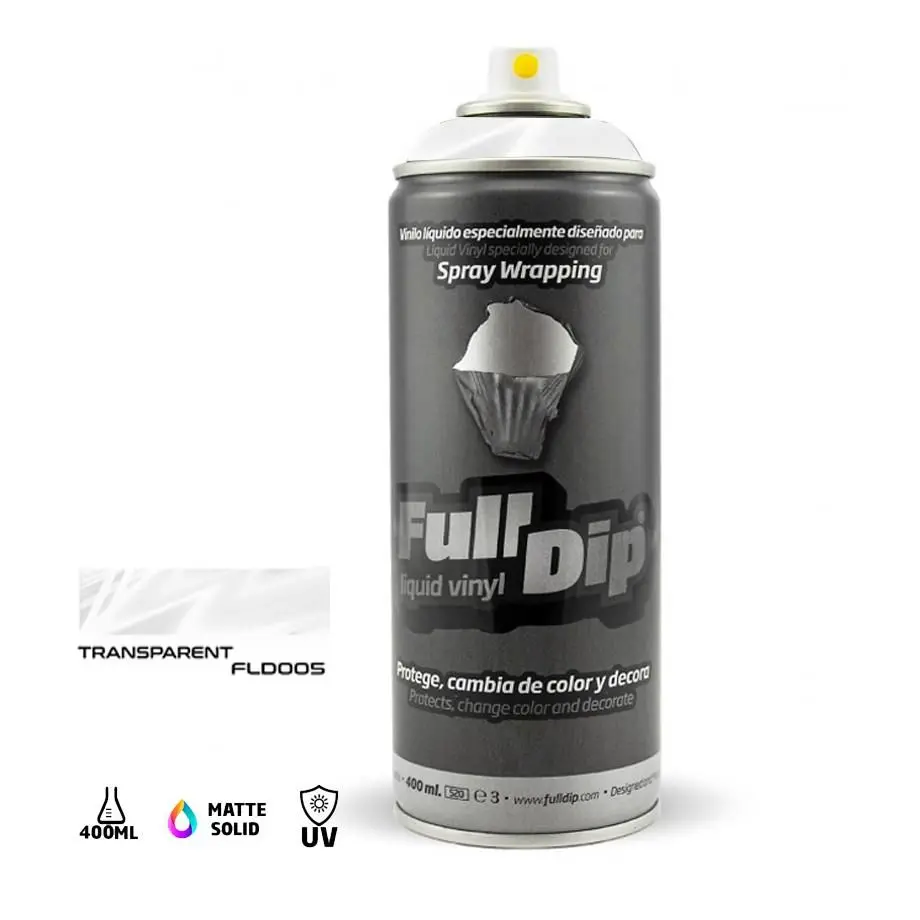 Full Dip Liquid Vinyl Spray Paint 400Ml - Transparent 1