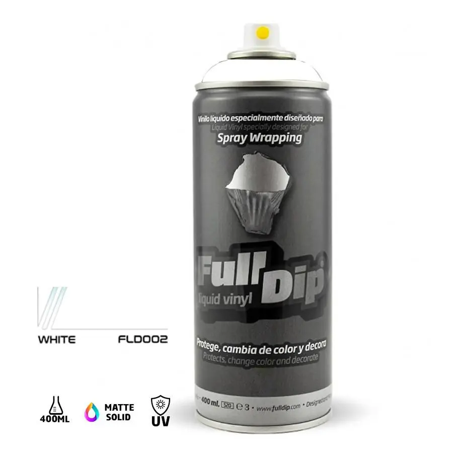 Full Dip Liquid Vinyl Spray Paint 400Ml - White 1
