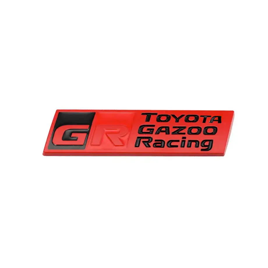 Gr Gazoo Racing Metal Badge - Red & Black 1