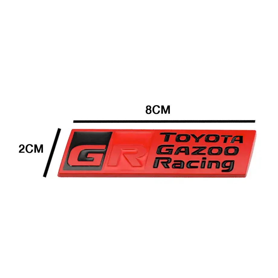Gr Gazoo Racing Metal Badge - Red & Black 2