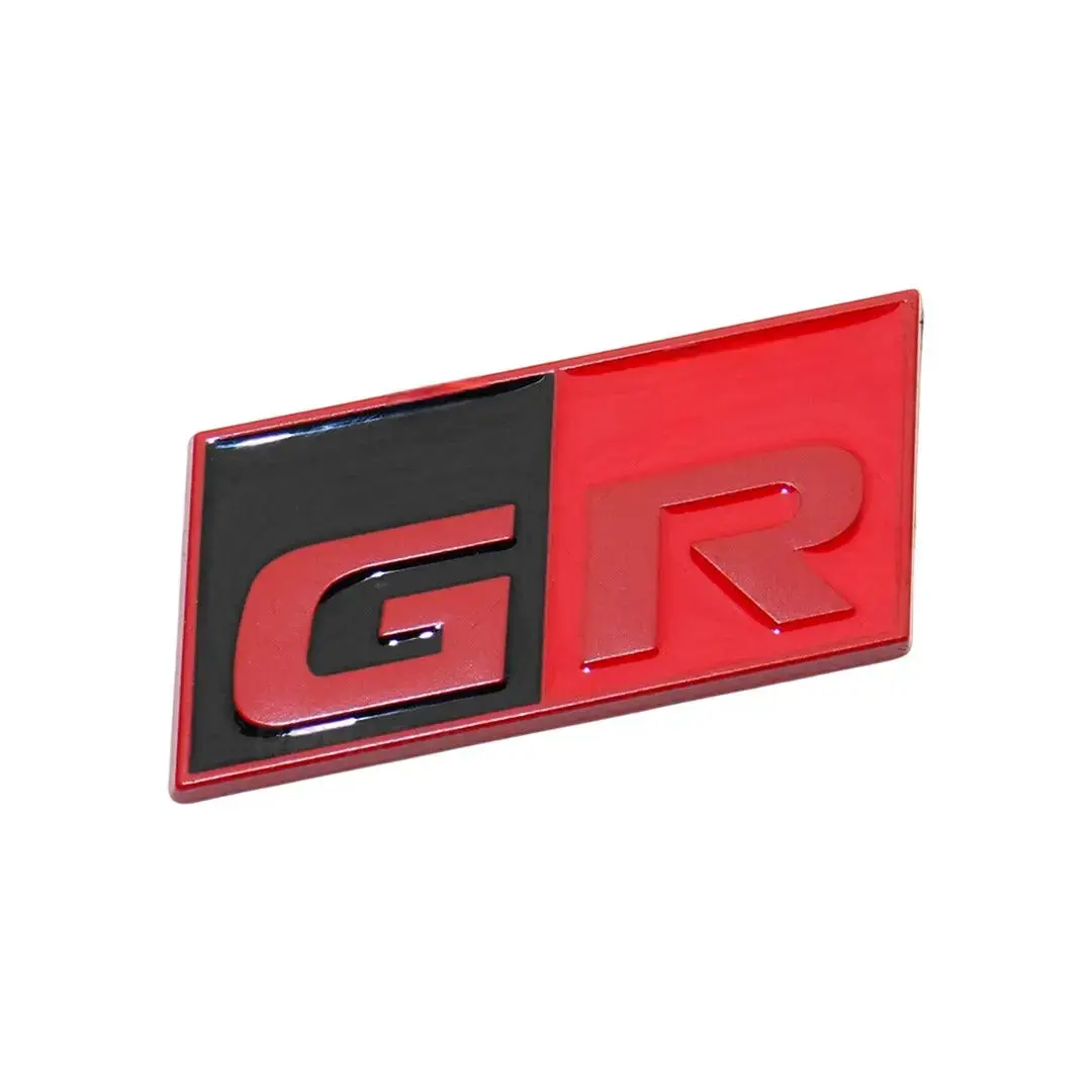 Gr Gazoo Racing Square Badge - Red 1